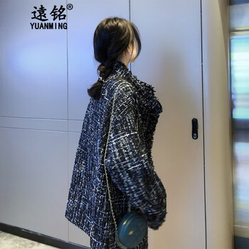遠(yuǎn)銘（Yuanming） POLO領(lǐng) 長(zhǎng)袖 女 短外套 開衩，紐扣