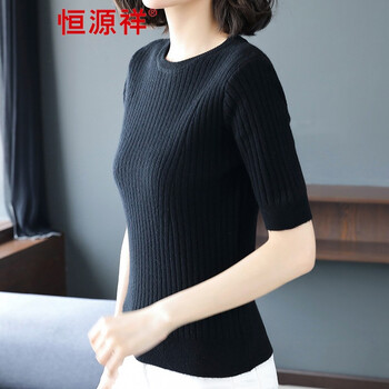 寬松短款針織衫，微胖女生的福音