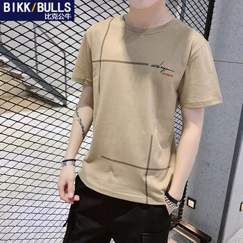 比克公牛（BIKKBULLS） 短袖 男士T恤 2009卡其 