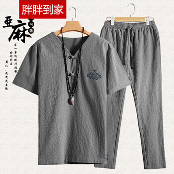 胖胖到家 短袖 男士T恤 灰色 