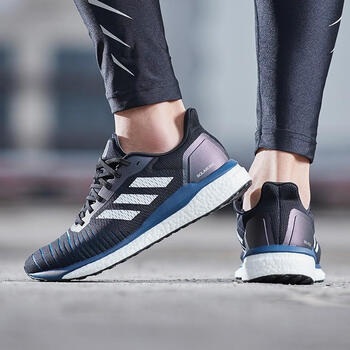 阿迪達斯（Adidas）跑步鞋D97442黑色+白色+靛青 44，40，41，42，43