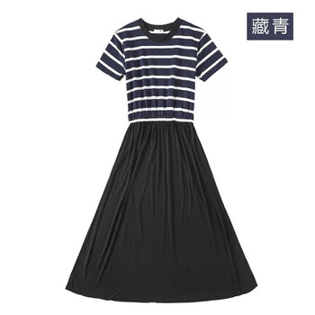 韓佳菲（Hanjiafei） 橫條紋 3D，條紋，拼接，立體裁剪 連衣裙