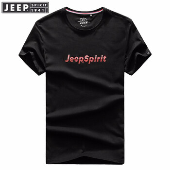 吉普（JEEP） 短袖 男士T恤 01-黑色 