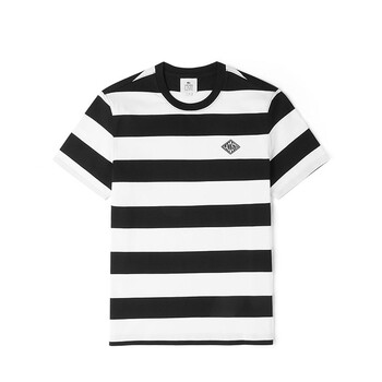 LACOSTE 短袖 男士T恤 E6V/黑色+白色 