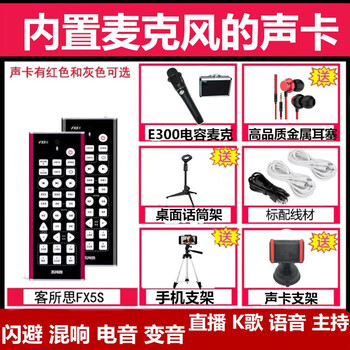 客所思  手持 麥克風(fēng) 客所思FX5S+E300電容麥網(wǎng)紅套裝