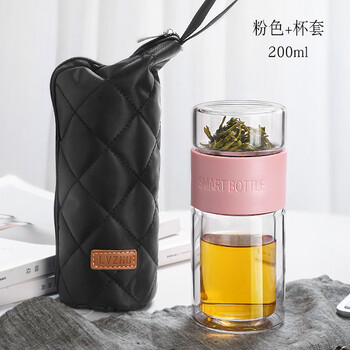 雙層隔熱防燙玻璃杯，喝出好水！