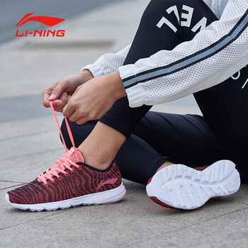 李寧（LI-NING）跑步鞋新基礎(chǔ)黑/熒光炫粉  35，36，37.5，37，38，39，35.5