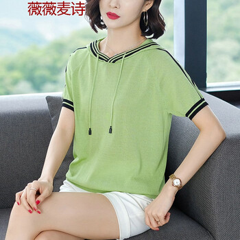 薇薇麥詩 帶帽 短袖 T恤 女 連帽