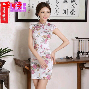 哥姿秀（GE ZI XIU） 純色 鑲鉆 連衣裙