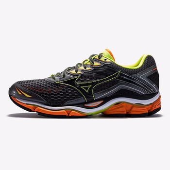 美津濃（MIZUNO）跑步鞋炭灰/黑/熒光橙 41