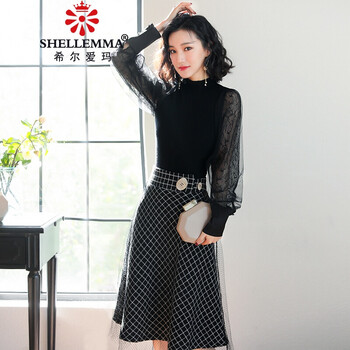 高領(lǐng)禮服連衣裙