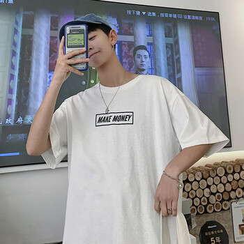 古萊登（GODLIKE） 短袖 男士T恤 只想搞錢短袖T恤：白色 