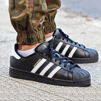 阿迪達(dá)斯（Adidas）板鞋B27140黑白/情侶款 