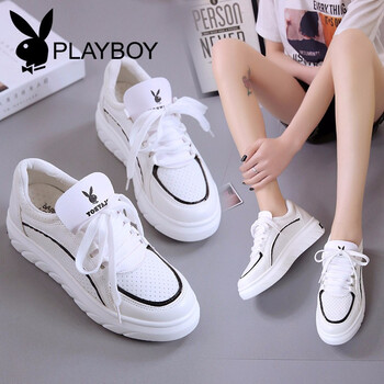 花花公子（PLAYBOY）跑步鞋白色 37