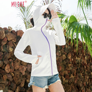 慕舍（mushe） 連帽 長(zhǎng)袖 女 短外套 口袋，拉鏈