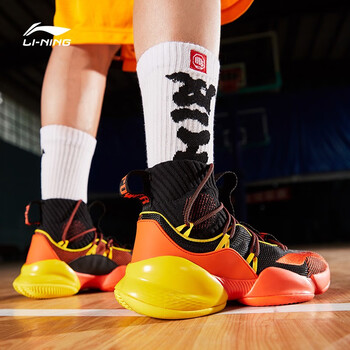 李寧（LI-NING）籃球鞋標準黑/火焰橙 
