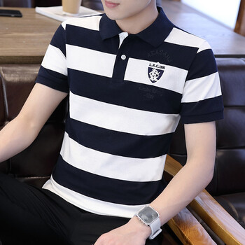 賓克萊 短袖 男士T恤 藏藍色 