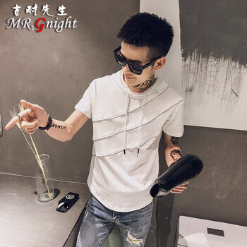 古耐先生（Mr.gnight） 短袖 男士T恤 T1803白色 