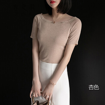吉芬儷（JIFENLI） 3D，亮絲 短袖 T恤 女 圓領(lǐng)