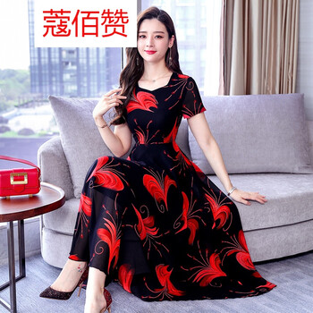 氣質(zhì)印花連衣裙，打造優(yōu)雅女人味