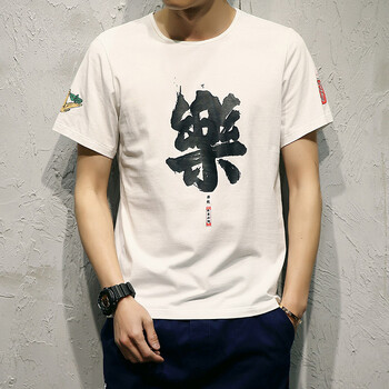 LOOSAFANDA 短袖 男士T恤 A001-T03白色 