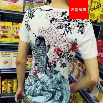 尊尚鳥（zunshangniao） 短袖 男士T恤 紋身梅花短袖 
