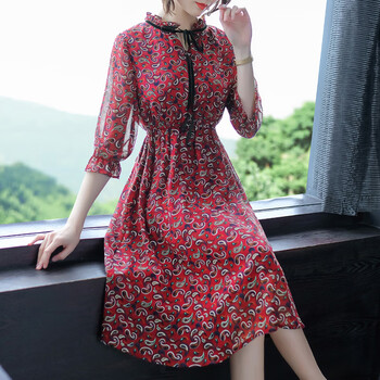 依意濃（YIYINONG） 碎花 印花 連衣裙