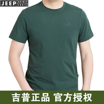 吉普（JEEP） 短袖 男士T恤 11845604029綠色 