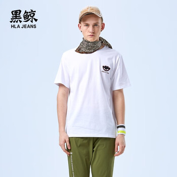 黑鯨（HLAJEANS） 短袖 男士T恤 漂白60 