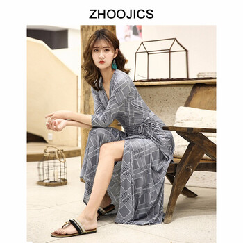 竹計（ZHOOJICS） 格子 綁帶 連衣裙