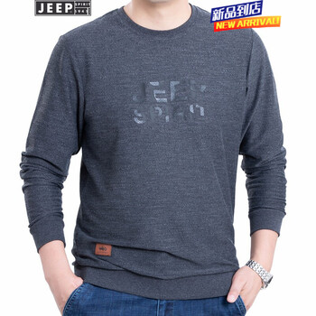 吉普（JEEP） 長(zhǎng)袖 男士T恤 8902灰色 