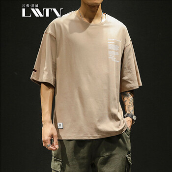 拉弗.提威（LAVTV） 短袖 男士T恤 卡其色 