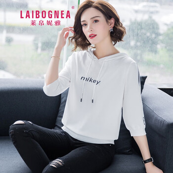 萊帛妮雅（LAIBOGNEA） 露背 短袖 T恤 女 連帽