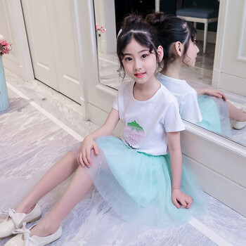 大童女裙子夏紗裙