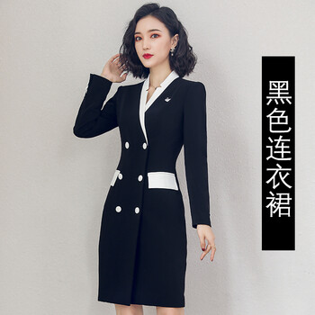 雙排扣ol連衣裙
