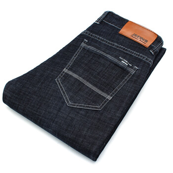 鳥(niǎo)之語(yǔ)（niaozhiyu） 直筒褲 商務(wù)休閑 男士牛仔褲