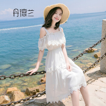 丹德蘭（Dandelan） 純色 撞色 連衣裙