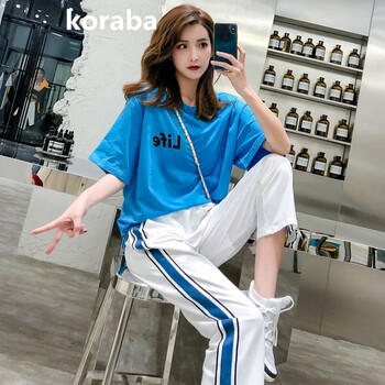 koraba 條紋 短袖 T恤 女 