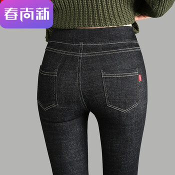 元素,新款,流行,樣式,緊腰,緊身,趨勢,絨松,牛仔褲