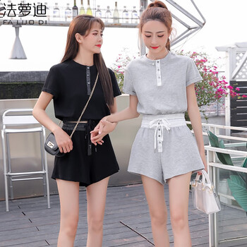 元素,夏季,套裝,女款,樣式,新款,流行,運動,趨勢,短褲