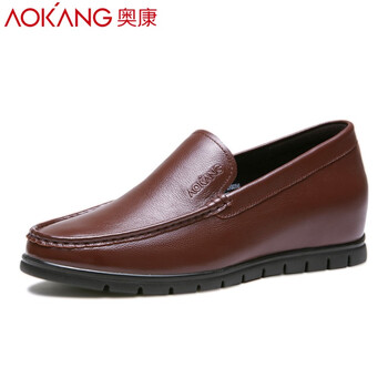 奧康（Aokang）男士增高款棕色185439056 38