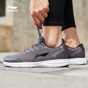 李寧（LI-NING）跑步鞋暗灰紫/標(biāo)準(zhǔn)黑 