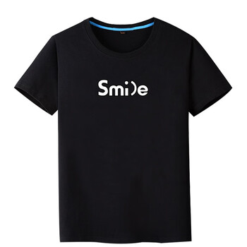 穆秋（MUQIU） 短袖 男士T恤 smile黑 