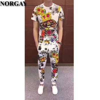 諾爾蓋（NORGAY） 短袖 男士T恤 皇冠白色 