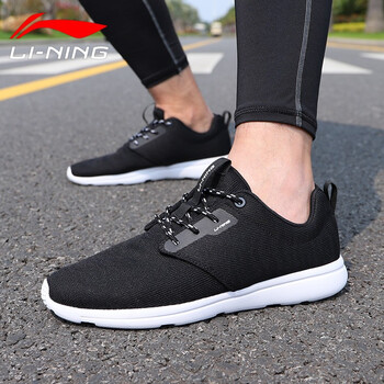 李寧（LI-NING）跑步鞋標(biāo)準(zhǔn)黑/標(biāo)準(zhǔn)白/透氣款 