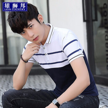雄獅邦（XIONGSHIBANG） 短袖 男士T恤 寶藍(lán)色 
