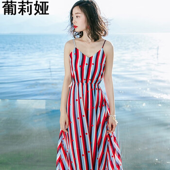 葡莉婭 花色，創(chuàng)意趣味，豎條紋，圓點 不規(guī)則，波點，印花，立體裁剪 連衣裙