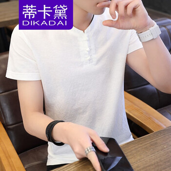 蒂卡黛（DIKADAI） 短袖 男士T恤 白色9810 