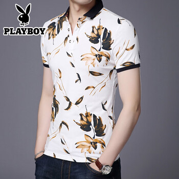 花花公子（PLAYBOY） 短袖 男士T恤 7781黃色 