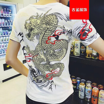尊尚鳥（zunshangniao） 短袖 男士T恤 紋身金龍短袖 